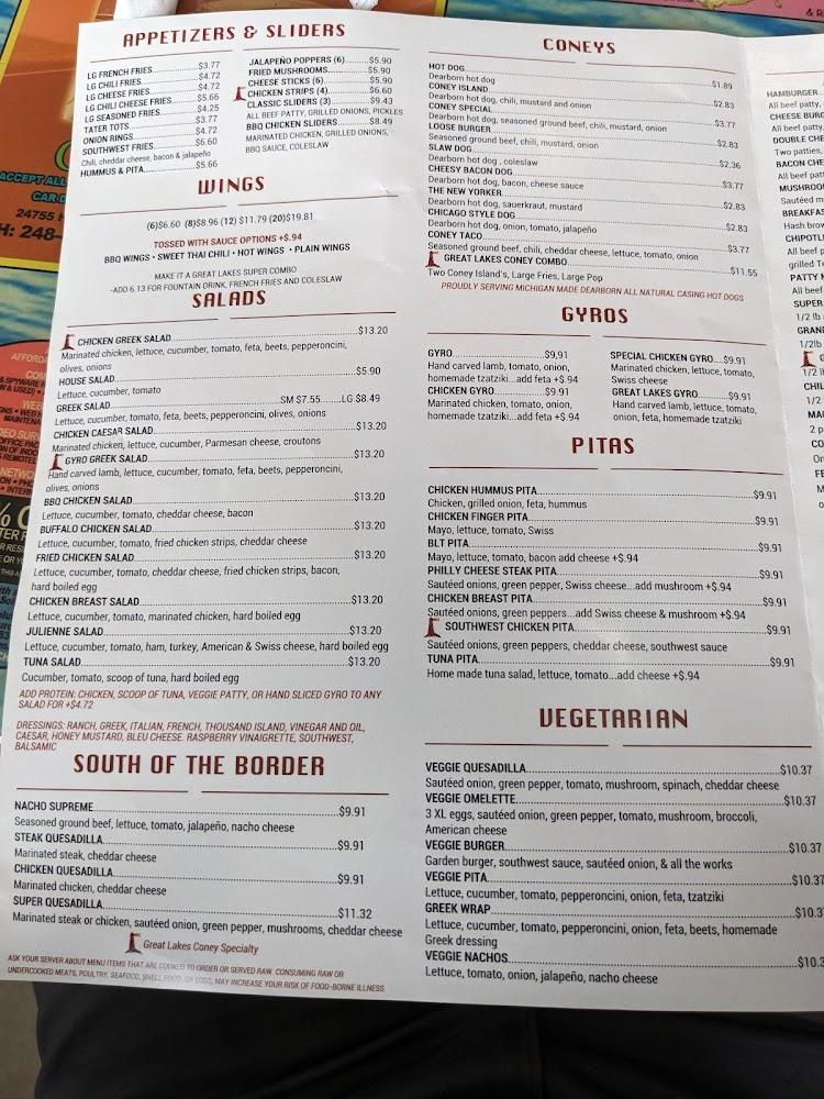 Great Lakes Coney Island Menu image 2